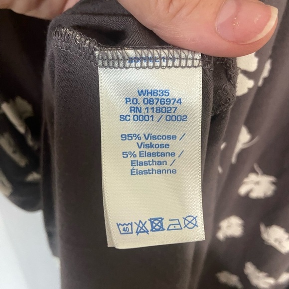 Boden EUC grey/white floral wrap style halter dress size 8 - Picture 2 of 5